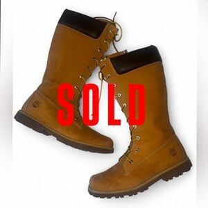 Timberland Premium 14-inch waterproof boots in wheat nubuck leather Women Sz 8.5